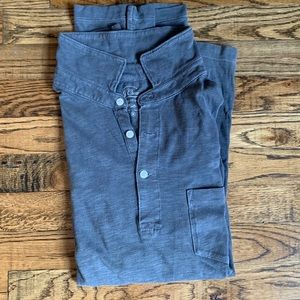 J. Crew garment dyed grey polo men’s shirt